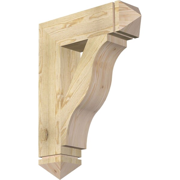 Ekena Millwork Funston Arts & Crafts Rough Sawn Bracket, Douglas Fir, 6"W x 24"D x 32"H BKT06X24X32FST03RDF - main